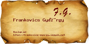 Frankovics György névjegykártya