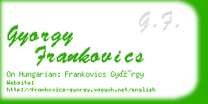 gyorgy frankovics business card